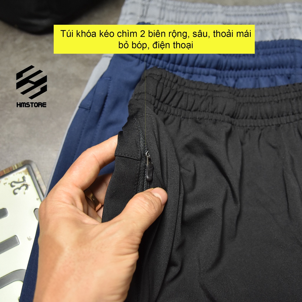Quần đùi nam thể thao mã  chất thun lạnh chính phẩm 100% Polyeste.