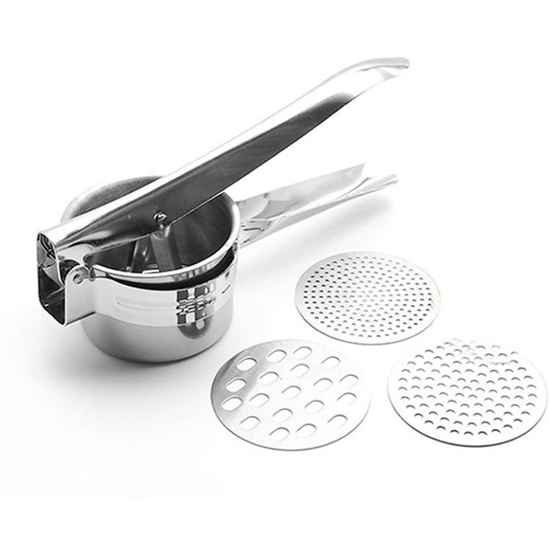 Dụng Cụ Nghiền Khoai Tây, Ép Củ Quả, Làm Bánh Lọt, Bún Mì 3 Vỉ Khuôn