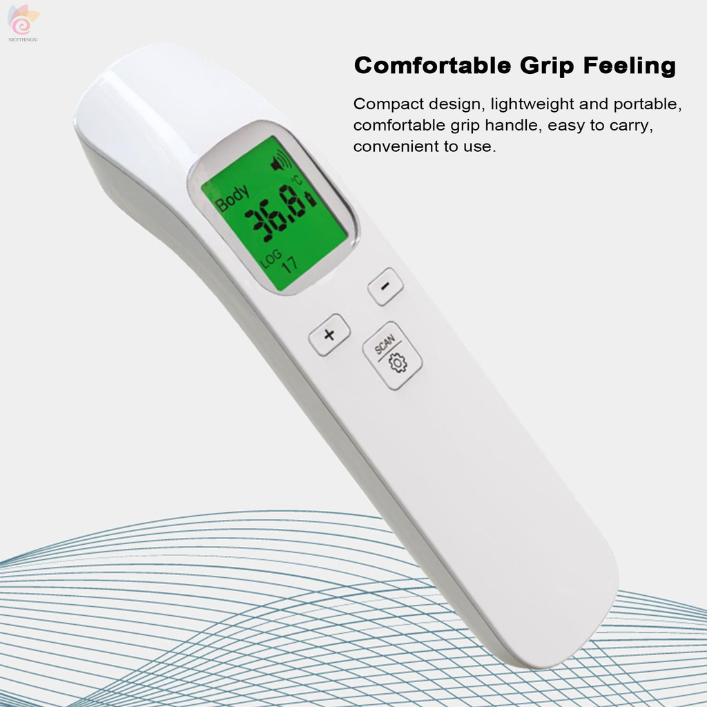 ET Non-Contact Infrared Thermometer Handheld Digital Forehead Thermometer Portable Body Object Temperature Gauge °C/°F Switchable LCD Backlight Display