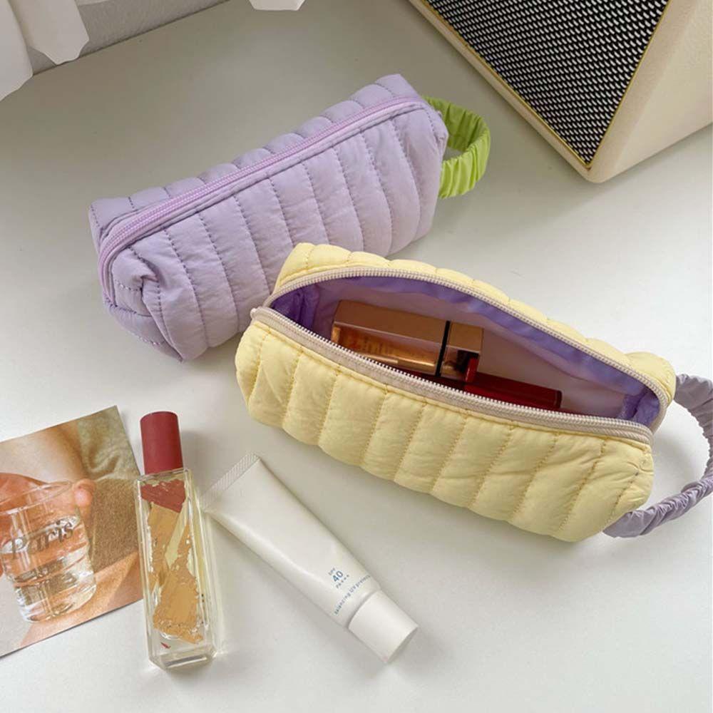 AUGUSTINE Túi Đựng Bút / Mỹ Phẩm Sức Chứa Lớn Có Dây Đeo Cổ Tay Thiết Kế Đơn Giản Tiện Dụng