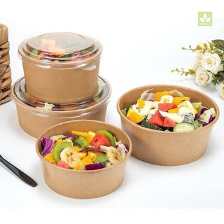 set 10 TÔ GIẤY Kraft 750ml nắp pét
