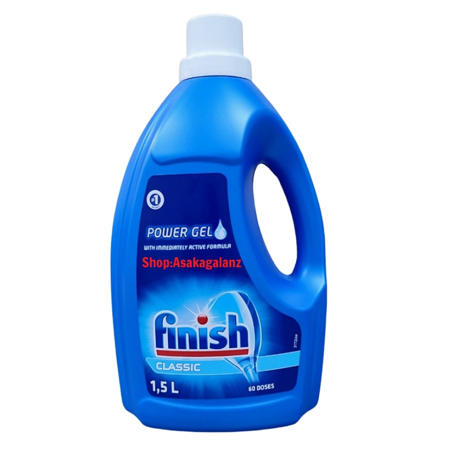 Combo gel rửa bát Finish Classic 1,5 lít + Bóng finish 800ml + Muối Finish1,5kg - Chính Hãng.