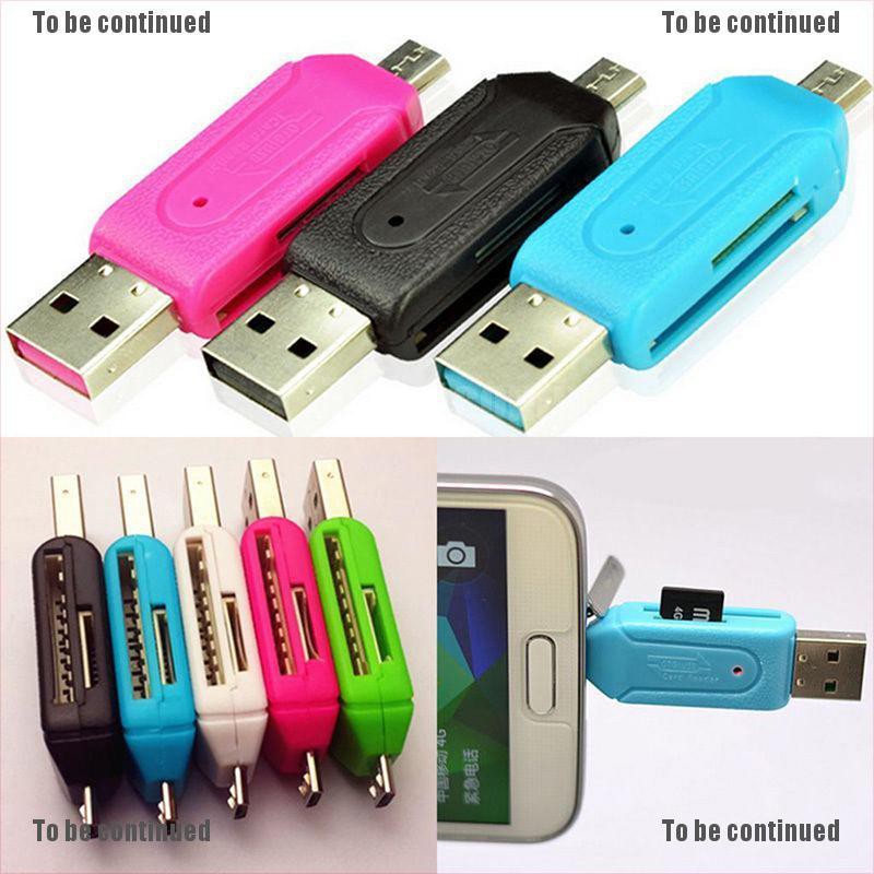 Đầu Đọc Thẻ Nhớ 2 Trong 1 Micro Usb 2.0 Otg Dành Cho Điện Thoại Android Phone Samsung