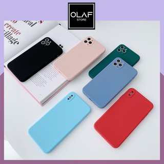 Ốp iPhone vuông bảo vệ camera - Ốp cạnh vuông trơn dẻo giả iPhone 12. Dành cho 12ProMax/12/11/XsMax/Xs/X//7/7plus/6plus