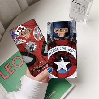 Ốp điện thoại in hình Spiderman Captain America thời trang cho Samsung A32 M10 M20 A10 A20 A30 A50 A70 A7 2018 A750 A50S A30S Note 9 Matte Case