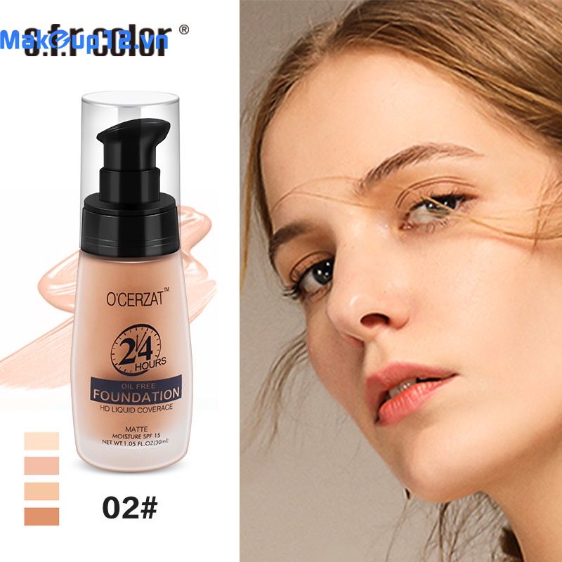 o’cerzat kem nền dạng lỏng dưỡng ẩm lâu trôi kiềm dầu không để lại dấu vết