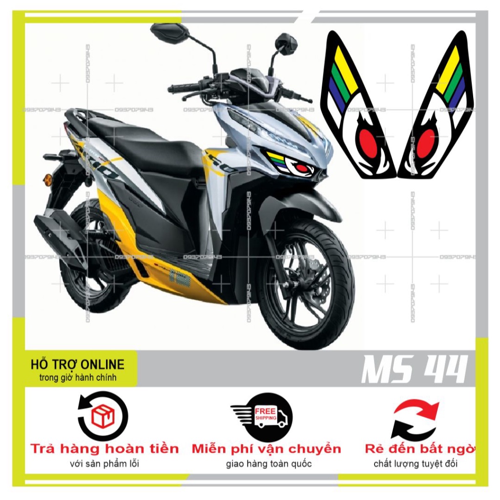 TEM DÁN ĐÈN SƯƠNG MÙ XE VARIO 2020 (DECAL TRONG SUỐT) MS 44 - SHINDECAL2