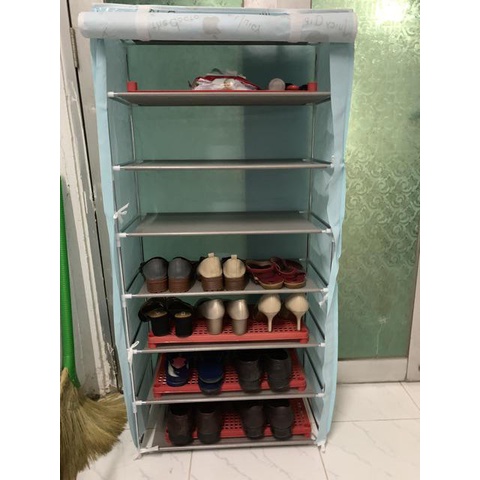 Tủ vải để giày đa năng 7 tầng hoa văn