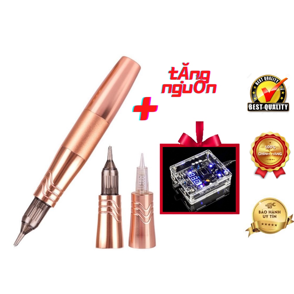 Máy pen mini 5 0 phun môi siêu đỉnh mẫu mới nhất 2 đầu - Tặng nguồn trong - BH 6 tháng