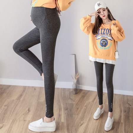 Quần Legging Lưng Cao Nâng Bụng Thêu Họa Tiết Thời Trang Xuân Thu Cho Mẹ Bầu