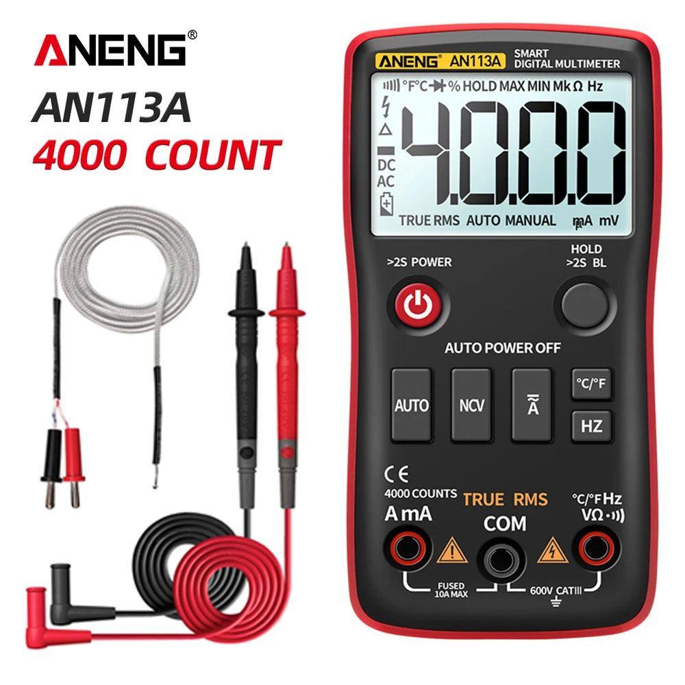 LONTIME Đồng Hồ Vạn Năng Kỹ Thuật Số Thông Minh ANENG AN113A Tự Động Xoay 4000 Số RMS