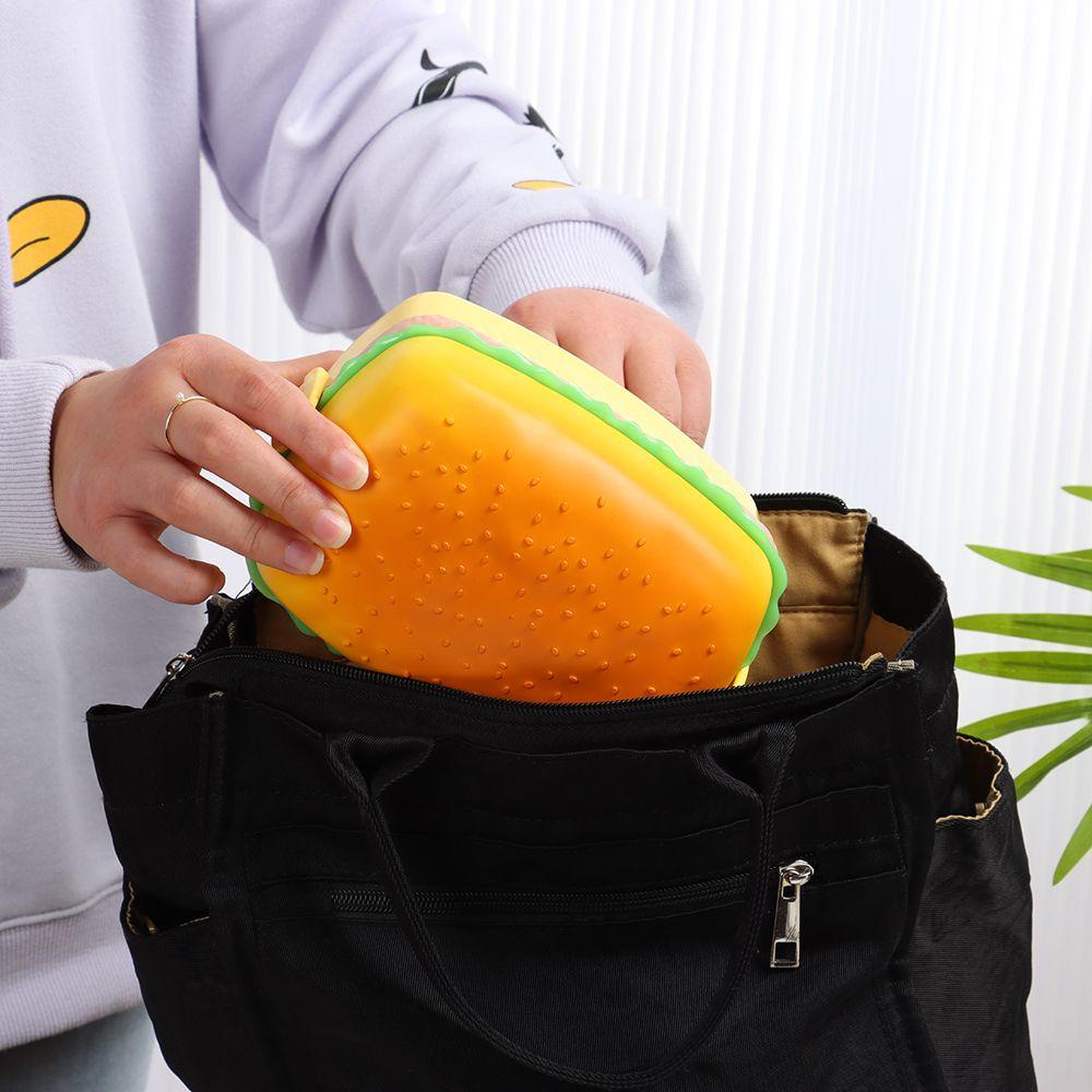 SUYO Hộp Đựng Cơm Trưa Hình Bánh Hamburger Dễ Thương