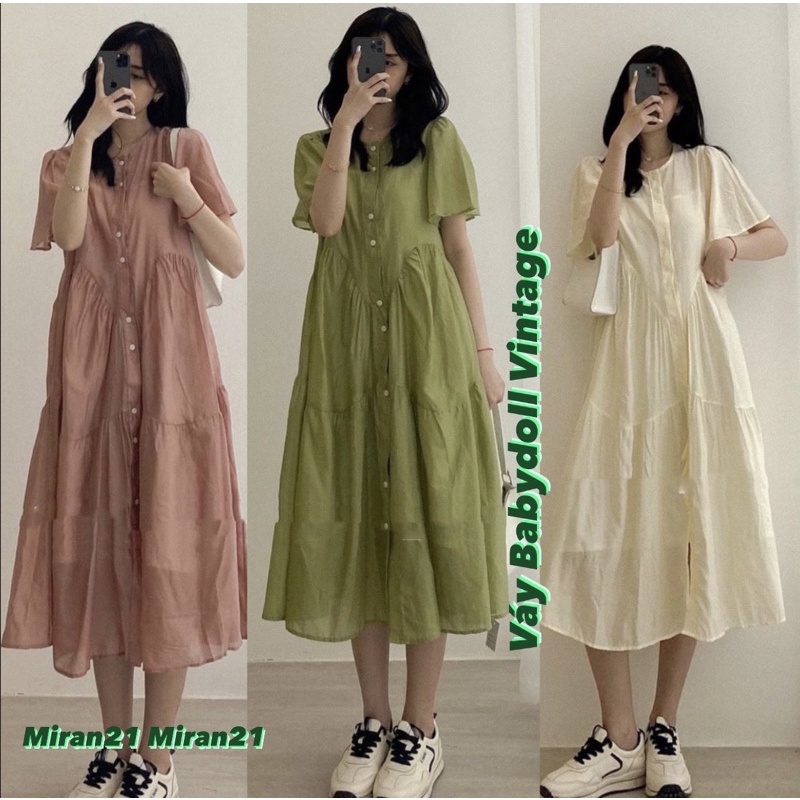 Váy BabyDoll Pastel Hai Lớp Kèm Váy Hai Dây