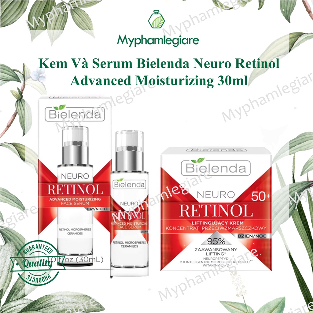 Tinh chất chống lão hóa Kem/ Serum Bielenda Neuro Retinol Advanced Moisturizing