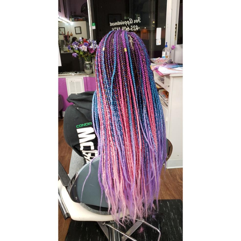 Bím tóc giả màu thắt tóc bện Dreadlock , box braid cá tính dài đủ màu