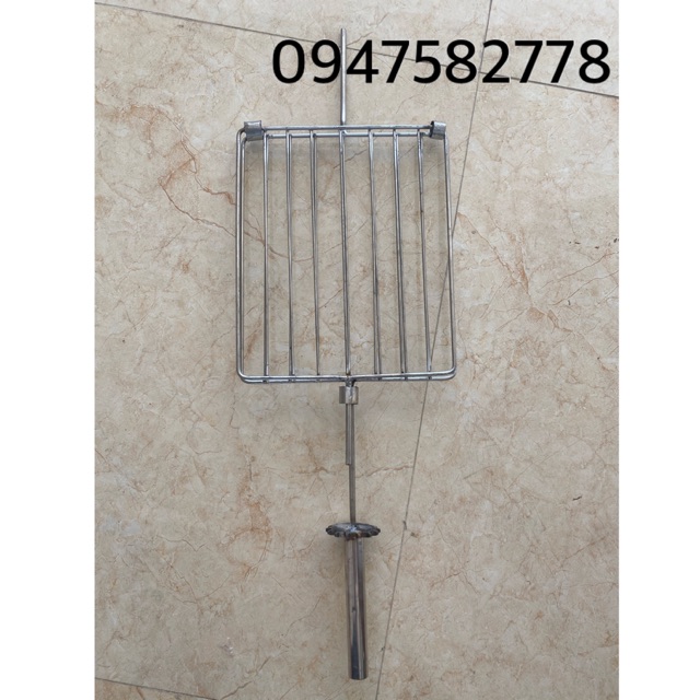 Vỉ nướng vịt phanh inox có trục quay