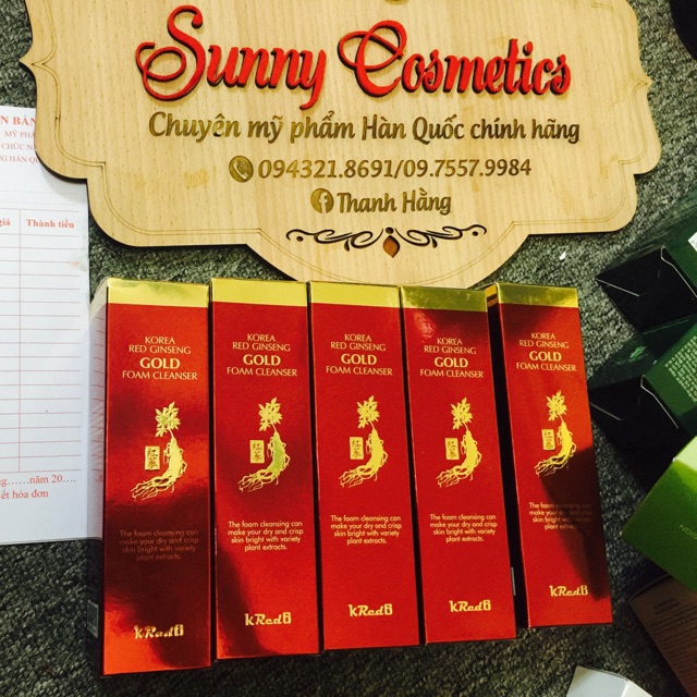 Sữa rửa mặt sâm hàn quốc.