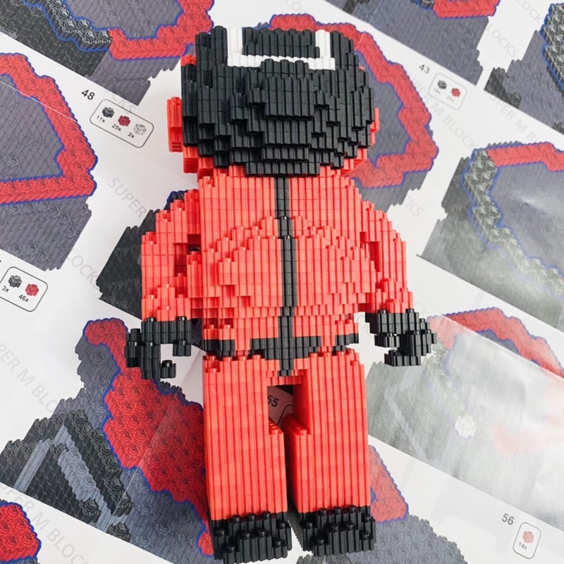 Mô Hình Lắp Ráp Lego 3D BEARBRICK SQUID GAME - BST Bearbrick