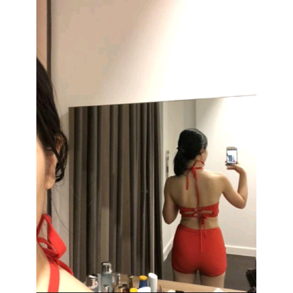 Bikini đồ bơi đi biển 2 mảnh lưng cao áo croptop VATIXA BKN31
