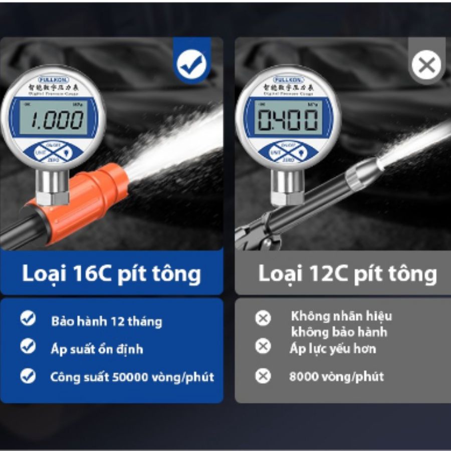 Máy rửa xe mini cầm tay áp lực lớn