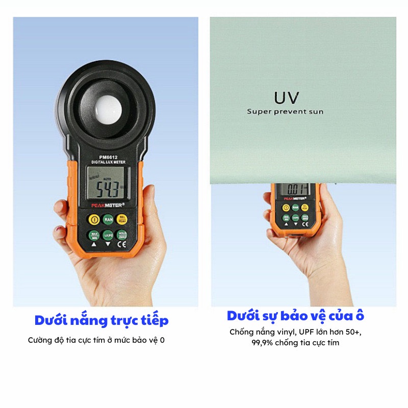 Ô Che Mưa Nắng Gấp Gọn Phủ Lớp Chống Tia UV Cao Cấp Cầm Tay 2 Lớp Dày Dặn Chống Thấm Titan.st