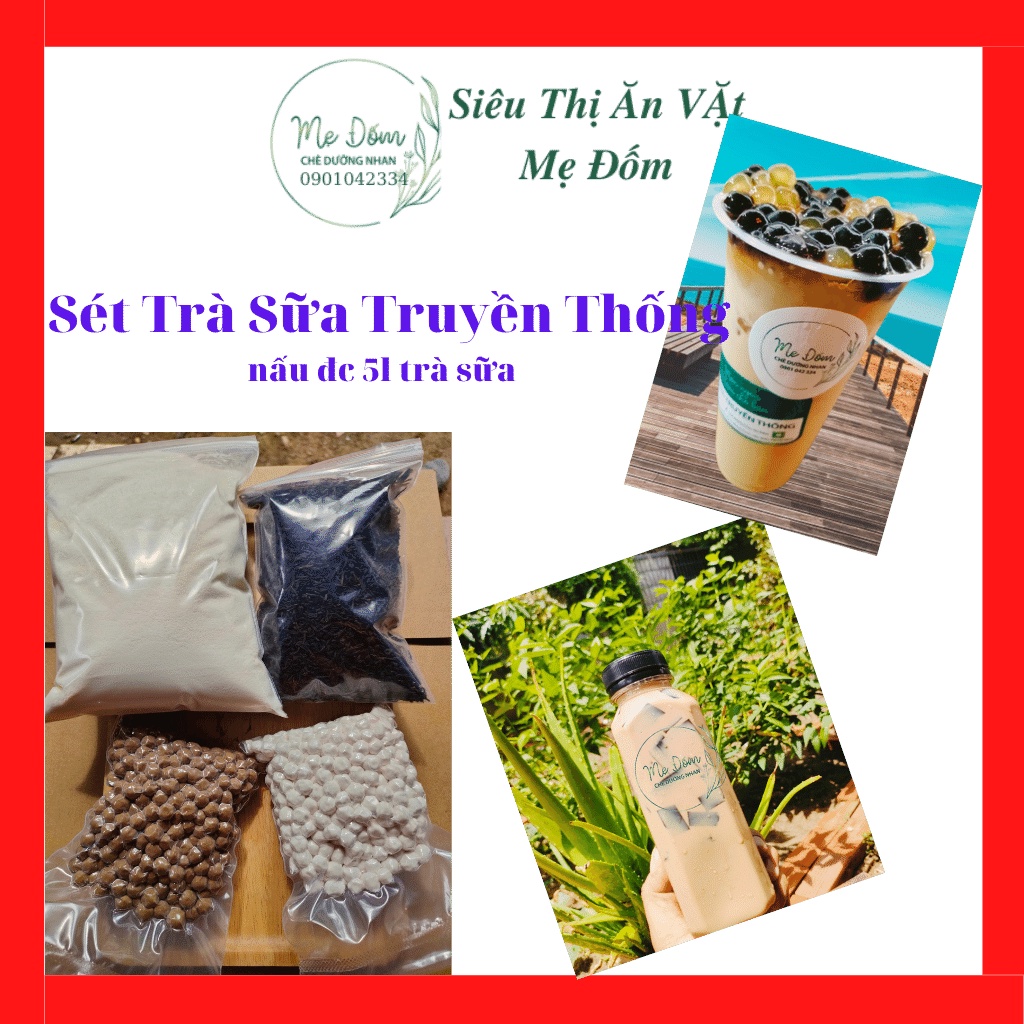 SÉT NGUYÊN LIỆU PHA TRÀ SỮA TRUYỀN THỐNG , THÁI XANH , THÁI ĐỎ - trà sữa - shop Mẹ Đốm - chè dưỡng nhan