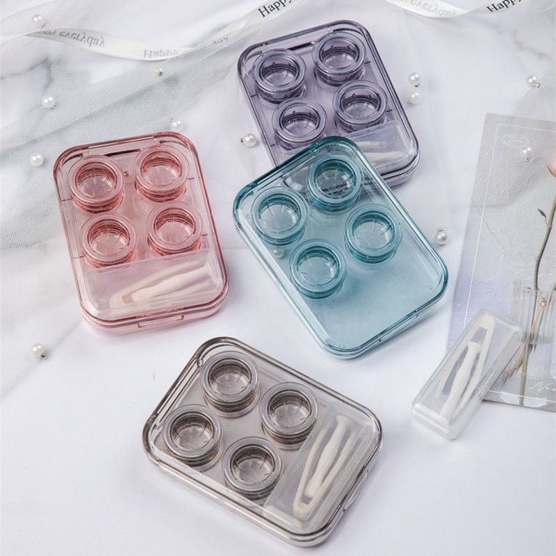 Khay đựng lens 2 ngăn gắn liền kèm dụng cụ