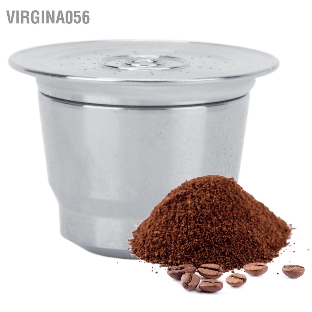 Virgina056 Vỏ cà phê Viên nang có thể tái sử dụng Cấp thực phẩm bằng thép không gỉ bơm lại Cốc lọc Thay thế cho NESPRESSO U