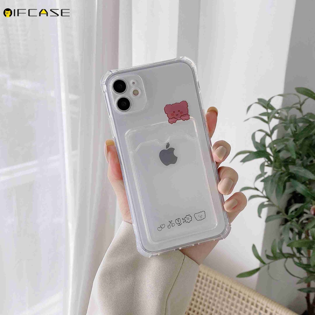 Ốp điện thoại TPU mềm trong suốt hình gấu/thỏ dễ thương cho OPPO RENO 5 3 A92 A72 A52 A91 A53 A33 A32 A31 A9 A5 2020 A12E A3S F9