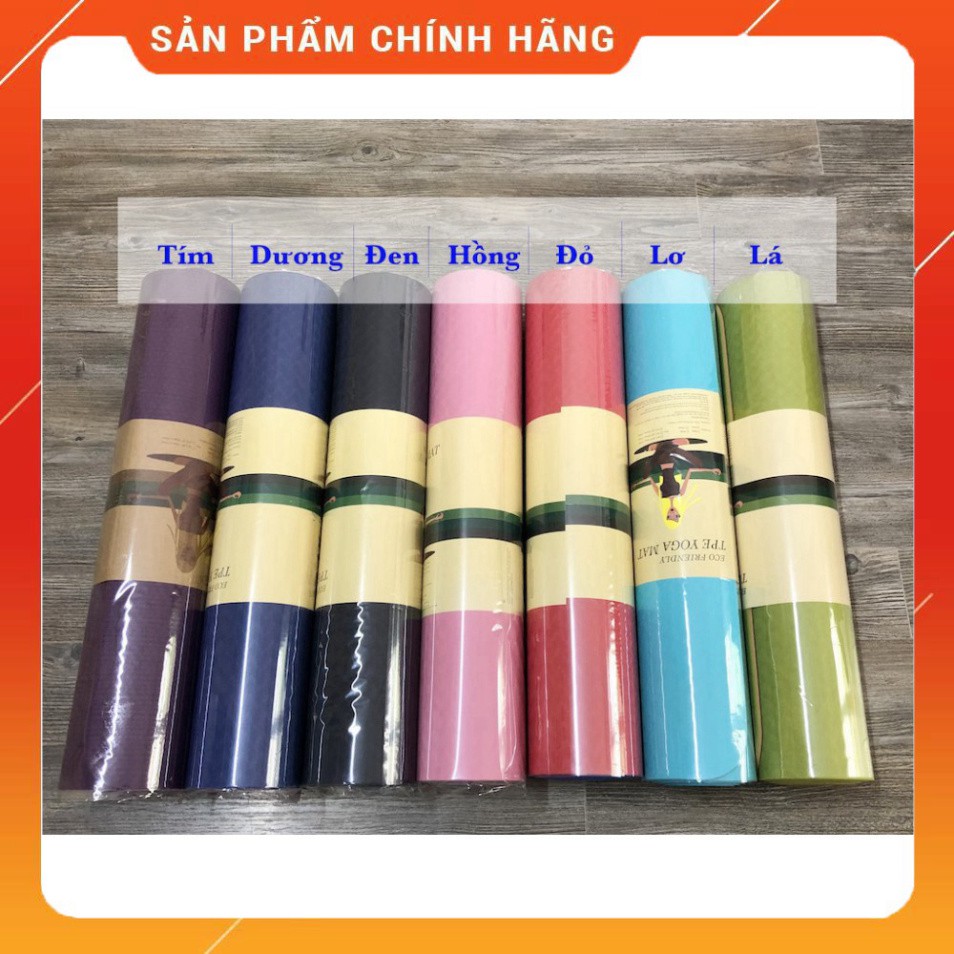 Thảm Tập Yoga chống trượt 2 lớp dày 8mm chất liệu cao su non TPE cao cấp tấm thảm tập gym thể dục tại nhà GYGA