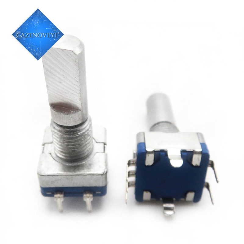 5pcs/lot Half / Plum axis rotary encoder, handle length 15mm / 20mm code switch/ EC11 / digital potentiometer with switch 5Pin