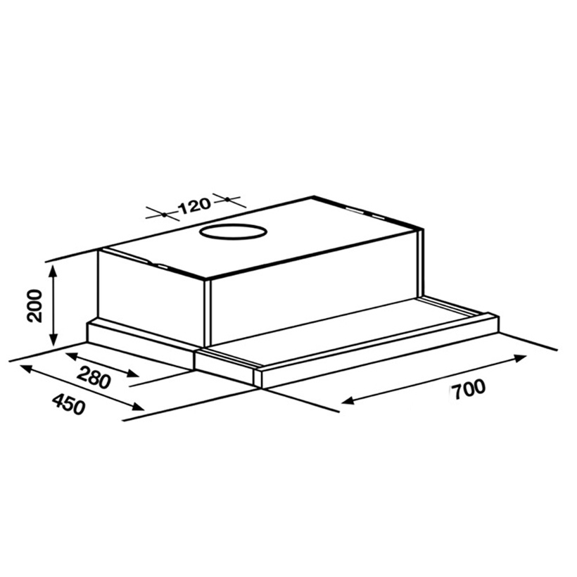 Máy hút mùi âm tủ BẾP 7 tấc KAFF KF-TL70H | BigBuy360 - bigbuy360.vn