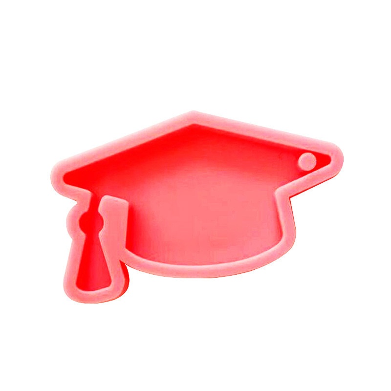 Khuôn Silicone Làm Móc Khóa Resin Epoxy DIY Hình Nón Tốt Nghiệp