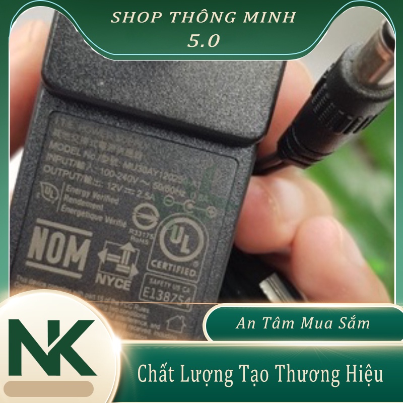 Nguồn 12V2.5A 5.5x2.5MM Chính Hãng MU30AY120250-A1Adapter 12V nguồn an toàn