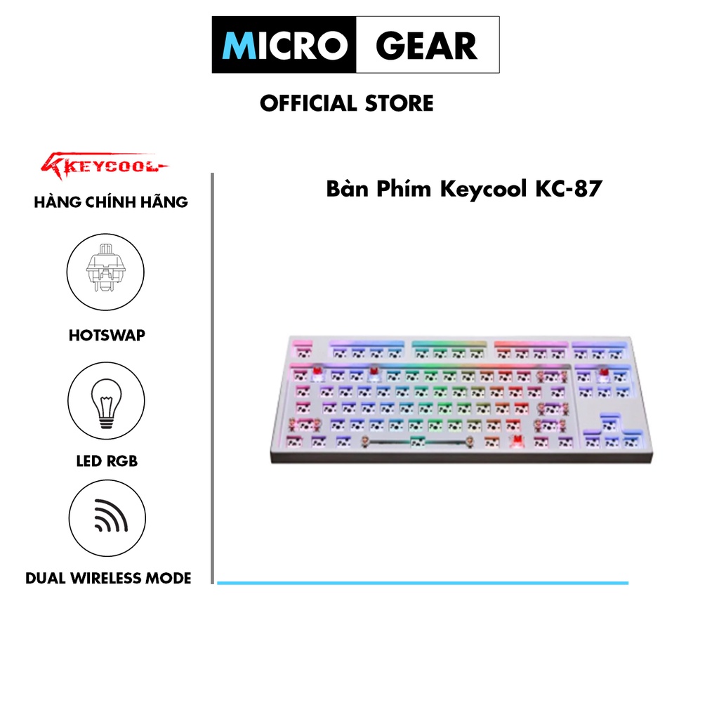 Kit Phím Cơ 🎮FREESHIP🎮 Keycool KC87  - Hàng chính hãng BH 12 tháng