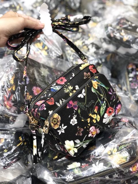 Túi đeo chéo hoa Maurices xuất auth