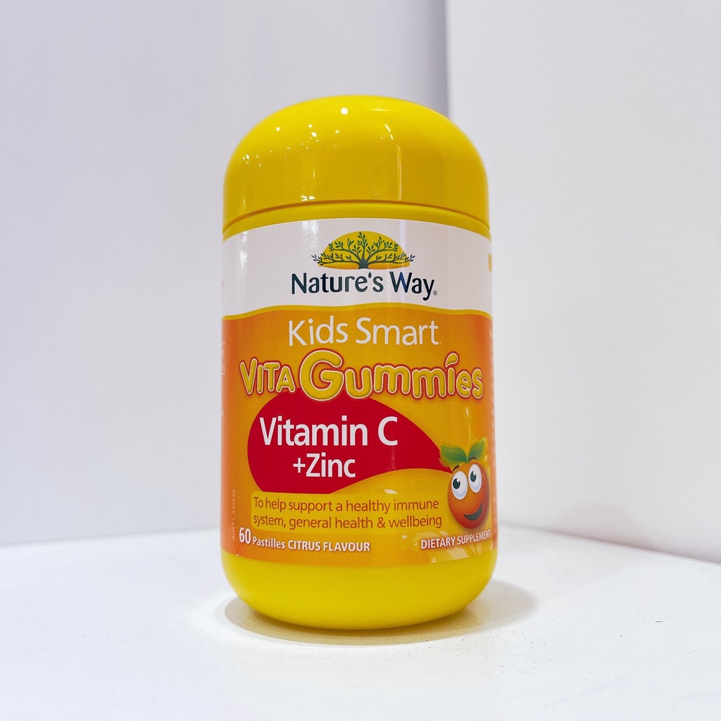 Kẹo Dẻo Cho Bé Nature's.Way Kids Smart Vita Gummies Multi Vitamin for Fussy Eaters Kích Thích Ăn Ngon 60 Viên