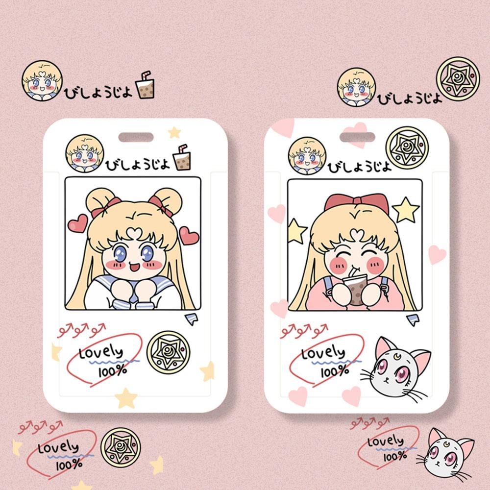 Ví Đựng Thẻ Tín Dụng / Tiền / Thẻ ID Có Móc Khóa Họa Tiết Hoạt Hình Dành Cho Học Sinh