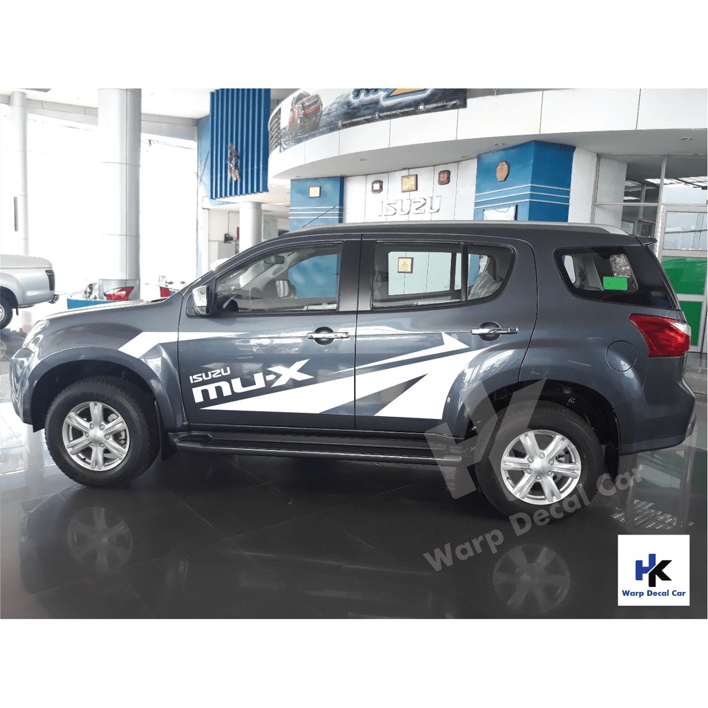 Tem xeIsuzu Mu X dán 2 bên sườn - tem xe ô tô giá rẻ hà nội