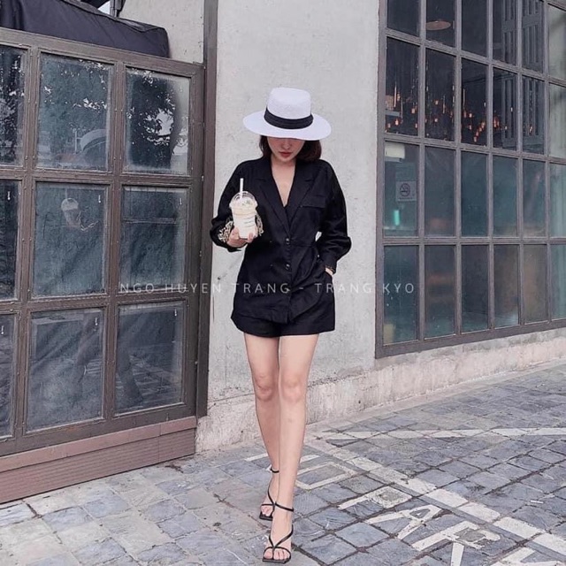 SÉT ĐŨI CỔ VEST KÈM QUẦN DÁNG VÁY SIÊU XINH kèm Ảnh thật + video