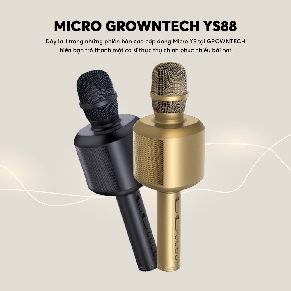 [Mã ELHACE giảm 4% đơn 300K] Micro bluetooth đa năng GrownTech YS 88 karaoke thu âm
