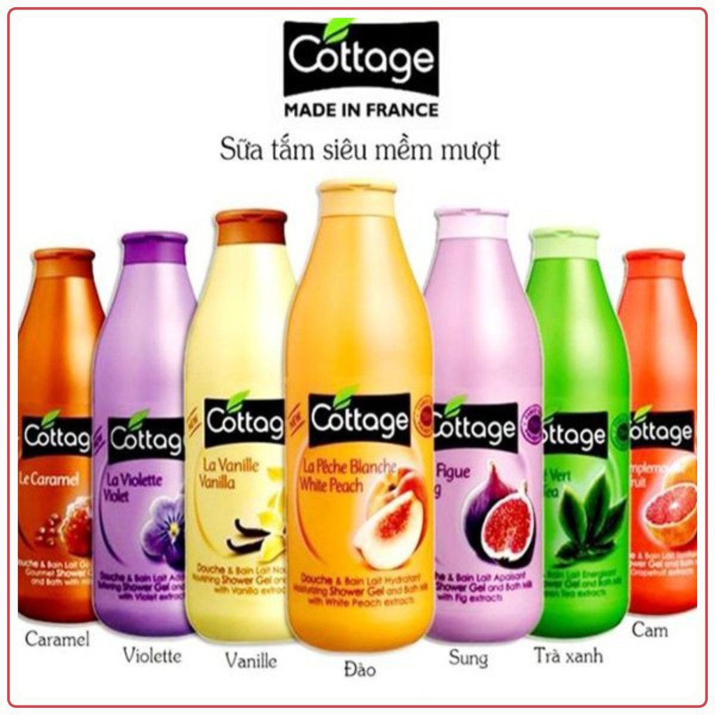 SỮA TẮM DƯỠNG THỂ _ COTTAGE _Sữa tắm trắng da Cottage 750ml Của Pháp_ Vari Waxingcream | BigBuy360 - bigbuy360.vn