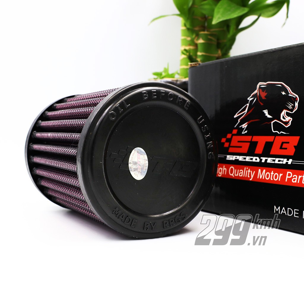 [CHÍNH HÃNG] Lọc gió trụ STB Racing tẩm sẵn dầu K&amp;N độ PXL, 62zz