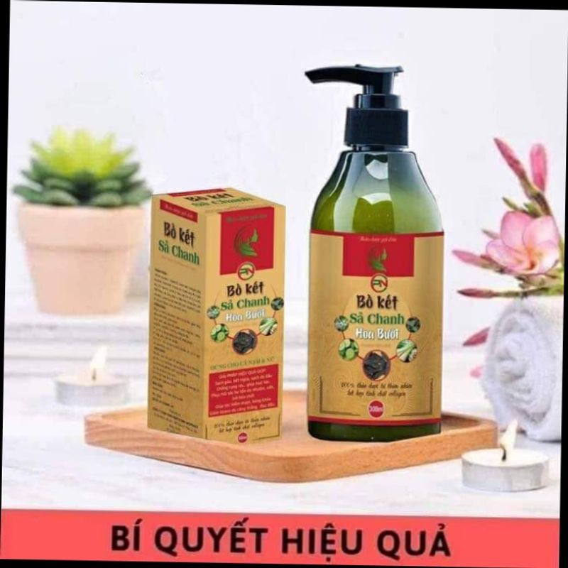 Dầu Gội Bồ Kết Sả Chanh Hoa Bưởi Trị Gàu Kích Thích Ngăn Rụng Tóc – tinh chất thiên nhiên dung tích 300ml