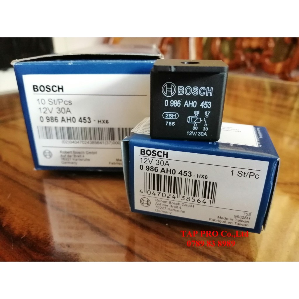 Relay (Rờ le) Bosch chính hãng 12V 4 Chân – 5 Chân