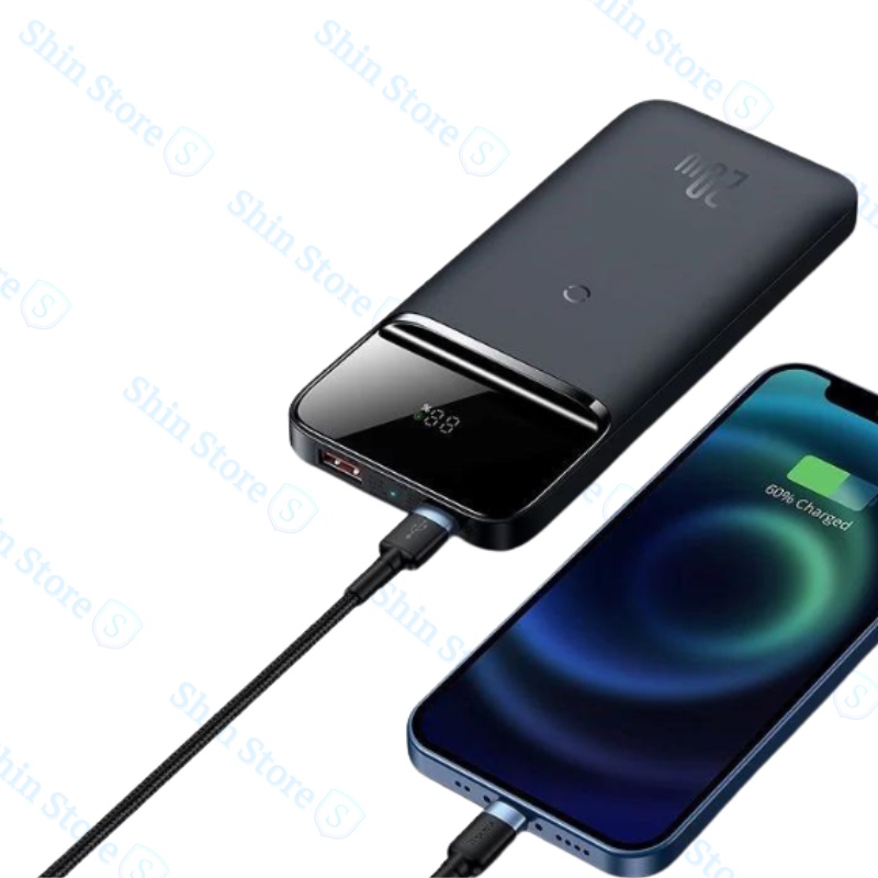 Sạc dự phòng không dây tích hợp nam châm PD 20W 10000mAh Baseus Magnetic Wireless Quick Charging Power Bank - Shin Store