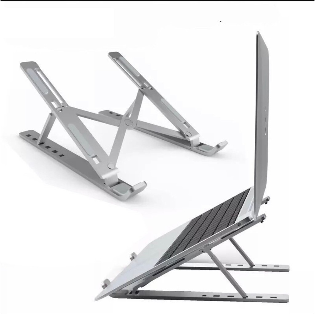 Đế Tản Nhiệt Gập Nhỏ Gọn &amp;Tùy Chỉnh Độ Cao Laptop Stand Nhôm