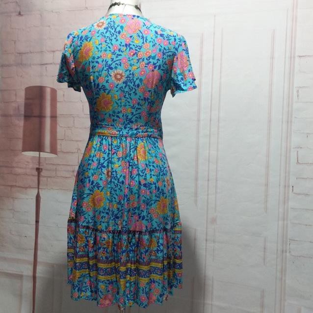 (S - XL bigsize) Váy đầm maxi hoa thổ cẩm Boho hàng thiết kế Quảng Châu đẹp