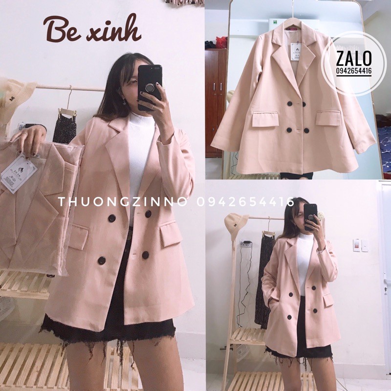 Áo blazer túi hộp nhiều màu hiện đại 2 lớp phong cách Hàn Quốc Áo vest khoác ngoài | BigBuy360 - bigbuy360.vn