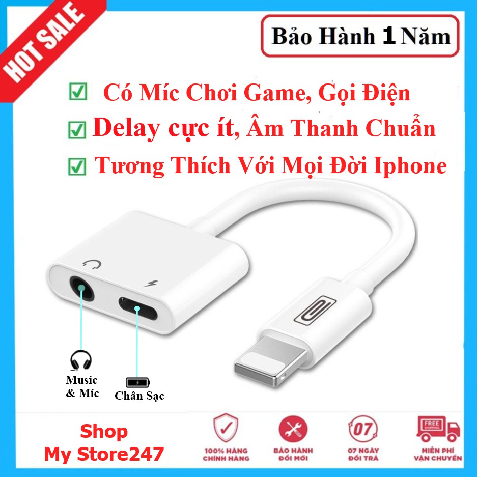 Jack Chuyển Đổi Tai nghe Ip, Cổng Cáp Chuyển Đổi Tai Nghe 3.5mm, Giắc Chuyển Ip Sử Dụng IC Zin